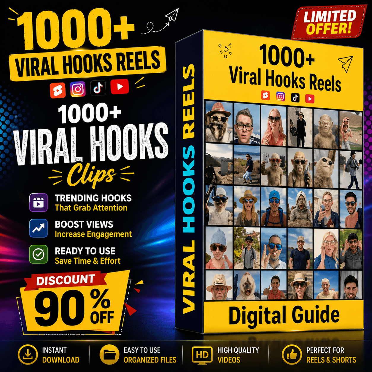 500+ Viral Hooks Reels Bundle