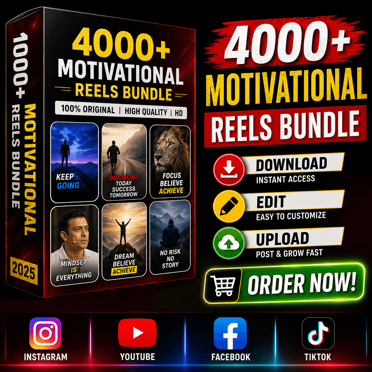 4000+ viral motivational reels